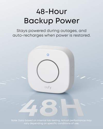 eufy Sirena de Interior E20 colocada sobre un mueble