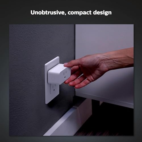 Philips Hue Smart Plug con diseño compacto que no bloquea otros enchufes