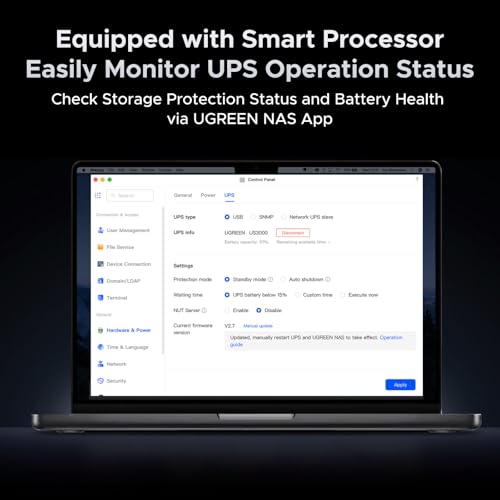 UGREEN NAS UPS, protección contra sobretensiones y cortocircuitos