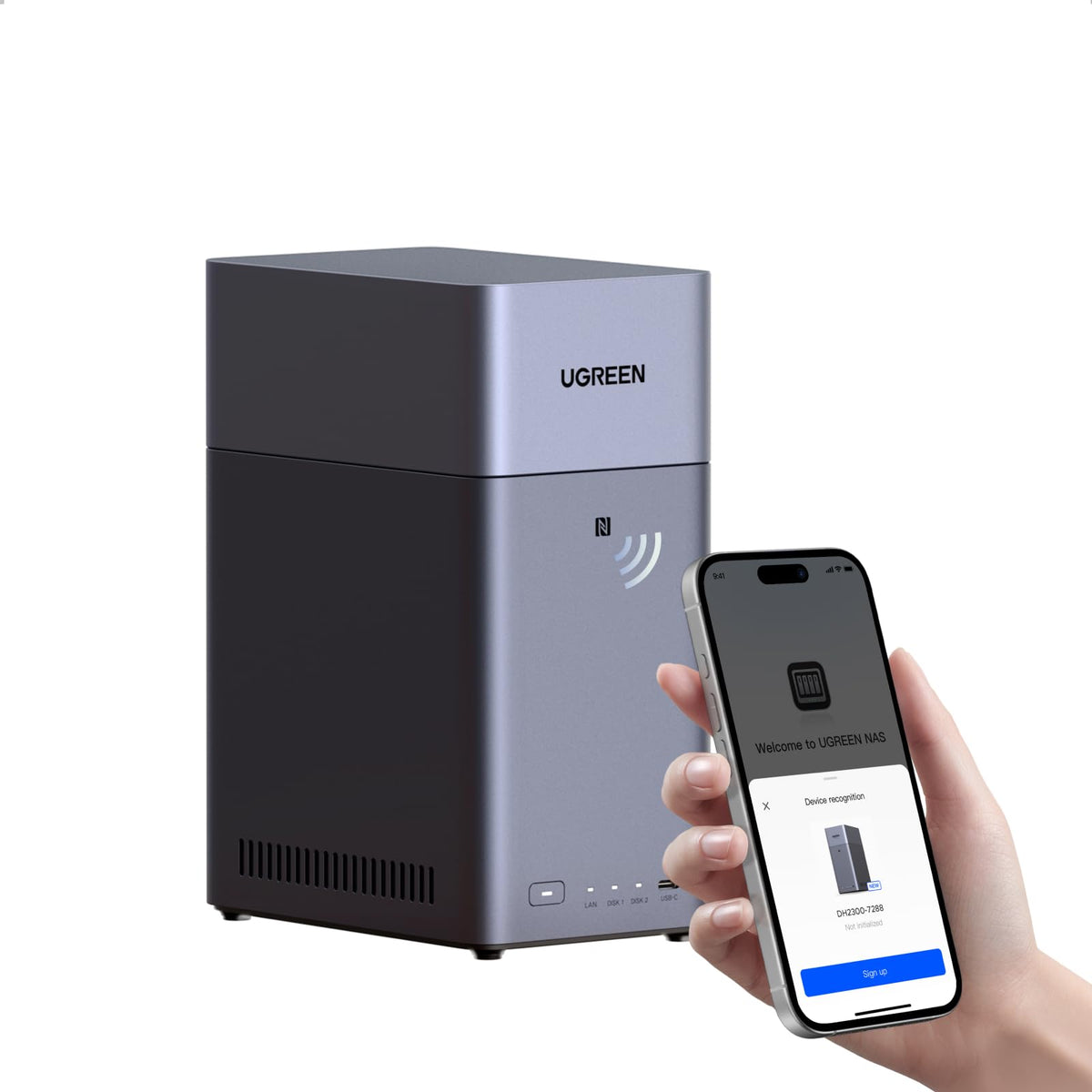 UGREEN NAS DH2300 — NAS de escritorio de 2 bahías con hasta 64TB