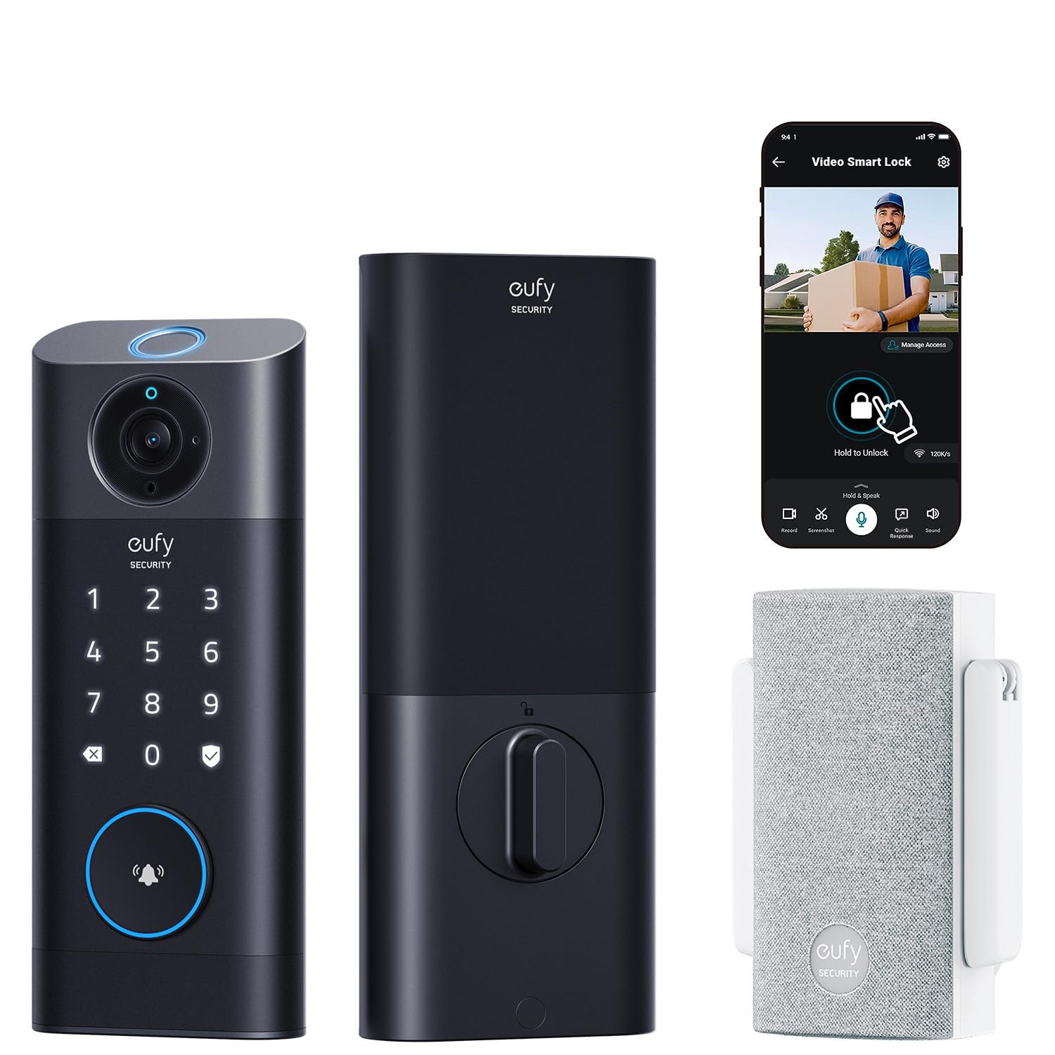 eufy Security Video Smart Lock S330, vista frontal con teclado