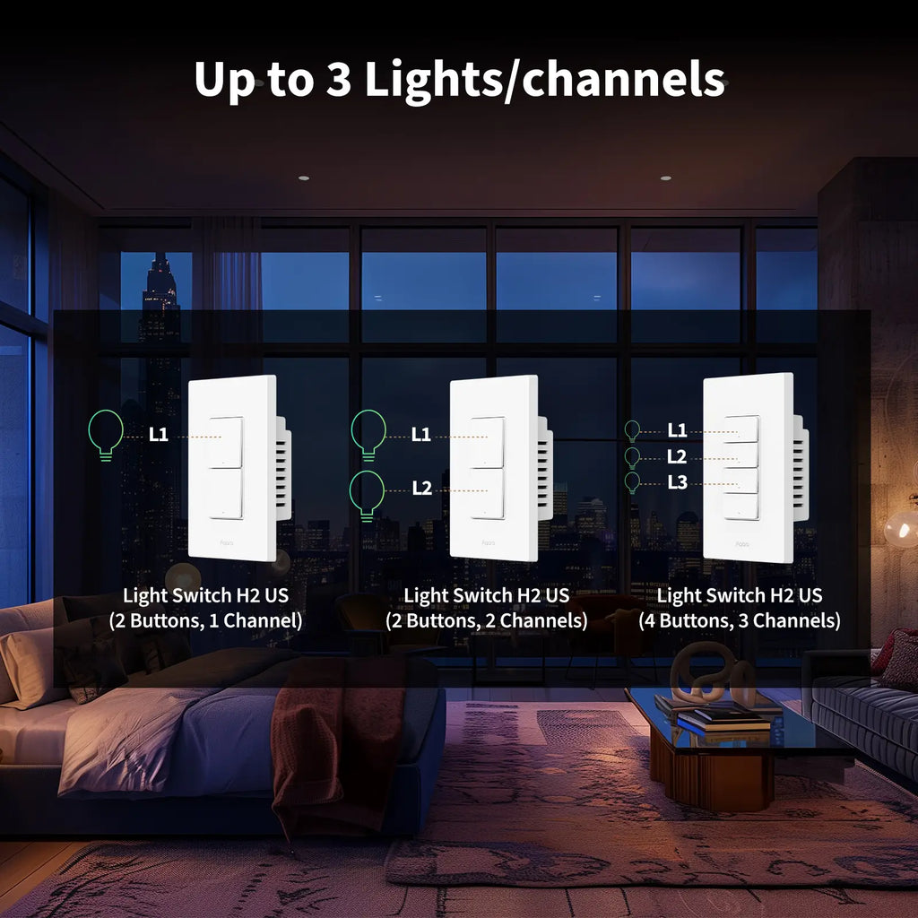 Light Switch H2 (2 Buttons 1 Chanel)