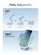 UGREEN MagFlow 2-in-1 Magnetic Wireless Charger (Qi2 25W, MagSafe-Compatible)