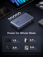 UGREEN Nexode Power Bank 20000mAh 145W with Built-in USB-C Cable