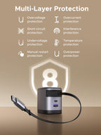 UGREEN Nexode 65W Charger with Retractable USB-C Cable