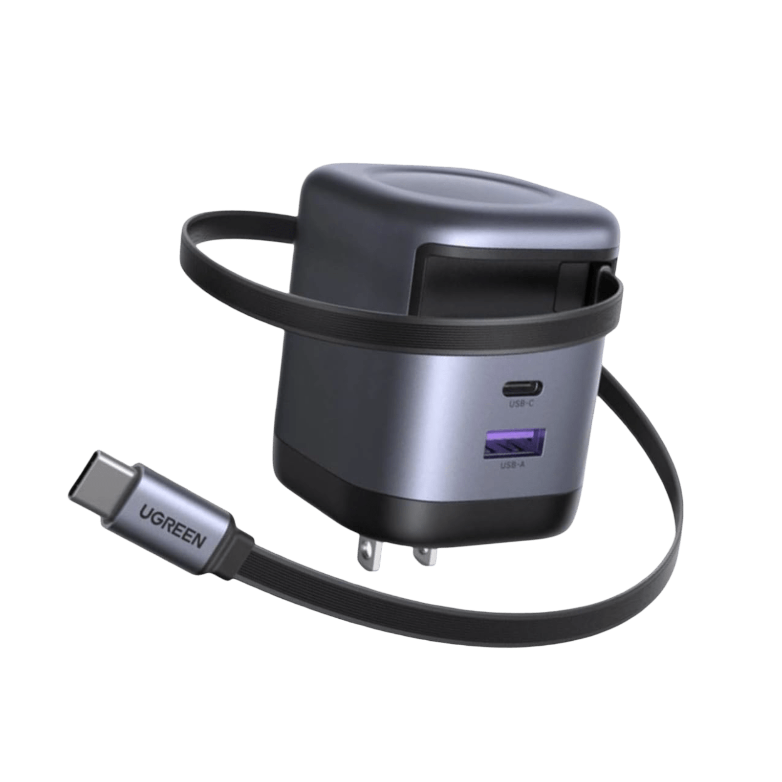 UGREEN Nexode 65W Charger with Retractable USB-C Cable