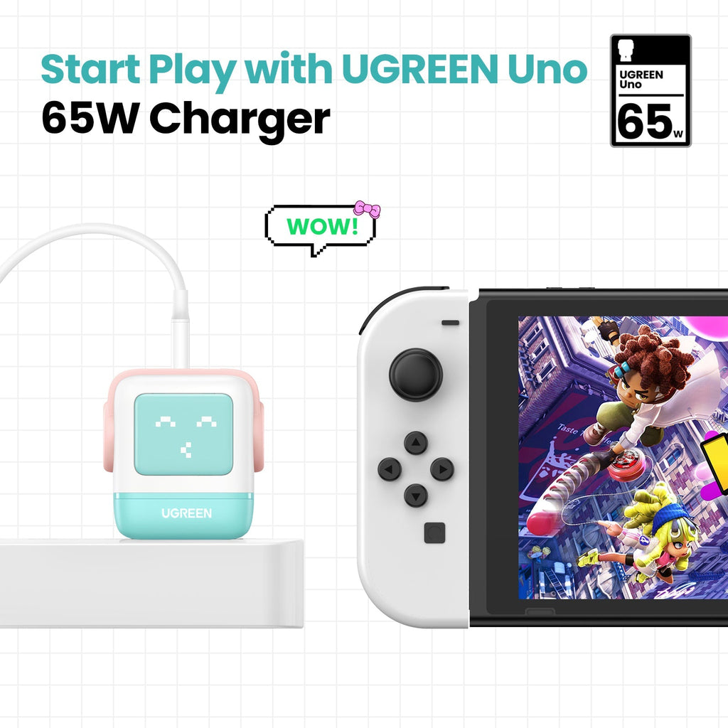 UGREEN Uno Charger 65W  (Cyan)